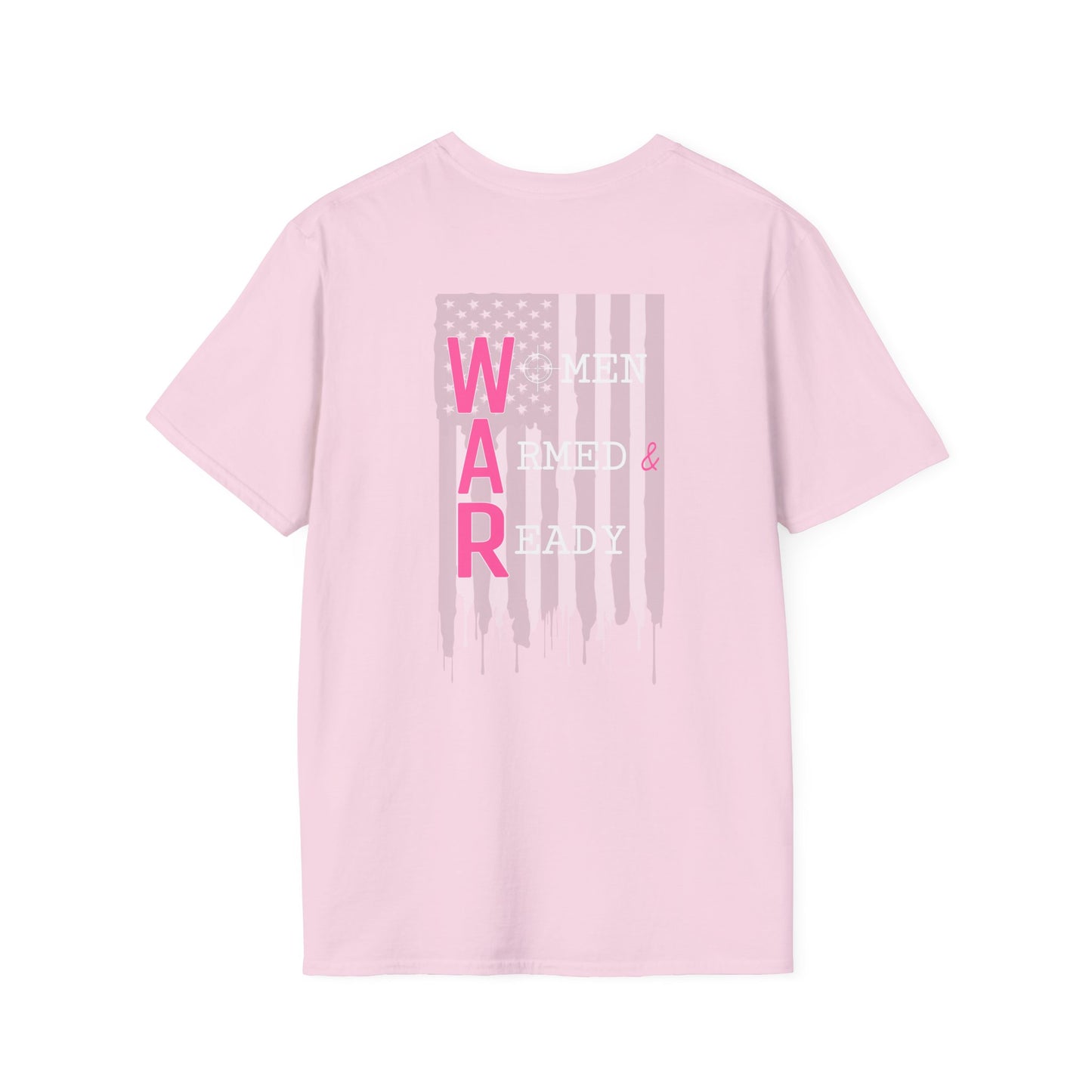 Women Armed & Ready Black USA Flag T-Shirt