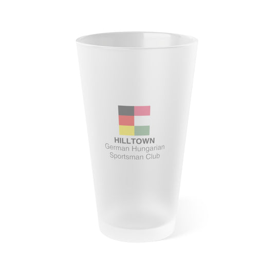 Frosted Pint Glass Hilltown German Hungarian Club