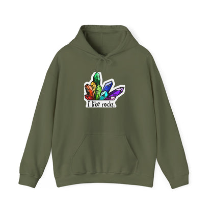I Like Rocks Hooded Sweatshirt
