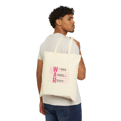 Women Armed & Ready Cotton Canvas Tote Bag