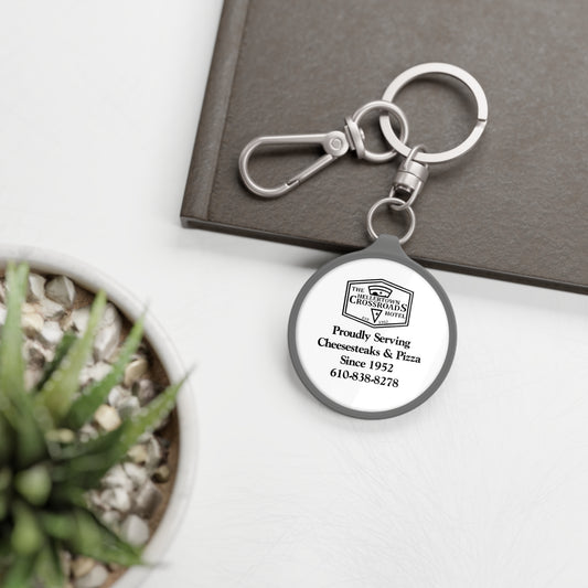 White Keyring Tag – Hellertown Crossroads Design