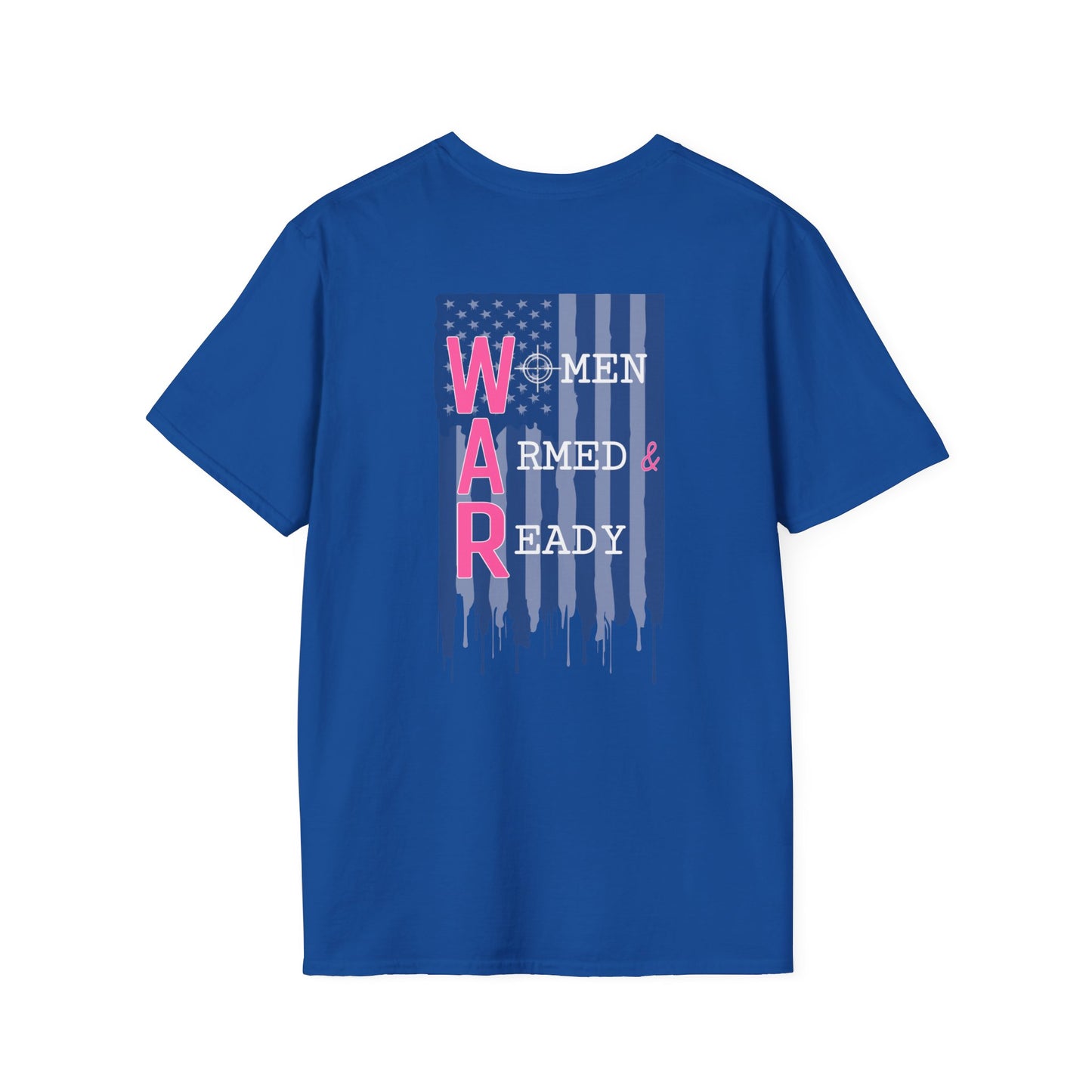 Women Armed & Ready Black USA Flag T-Shirt