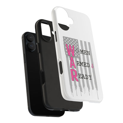 Women Armed & Ready Phone Case - Vertical Flag