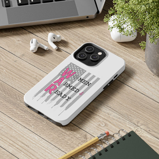 Women Armed & Ready Phone Case - Vertical Flag
