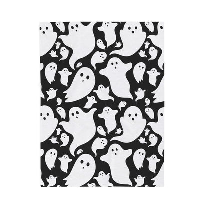 Spooky Ghost Plush Blanket - Cozy Home Décor