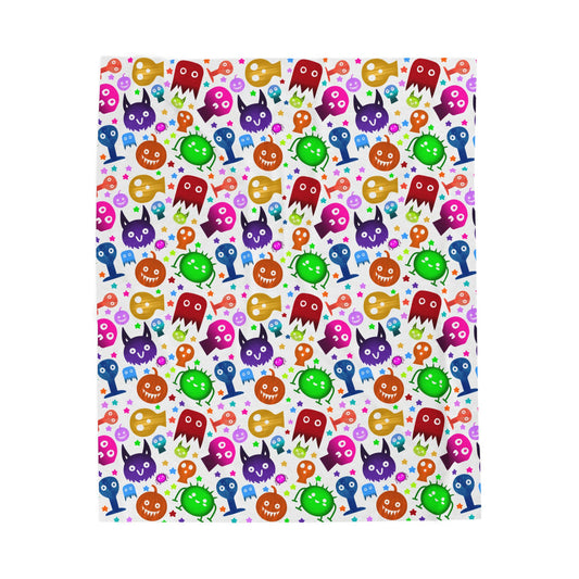 Colorful Halloween Plush Blanket