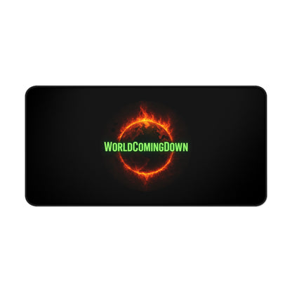 World Coming Down Fiery Eclipse Gaming Desk Mat