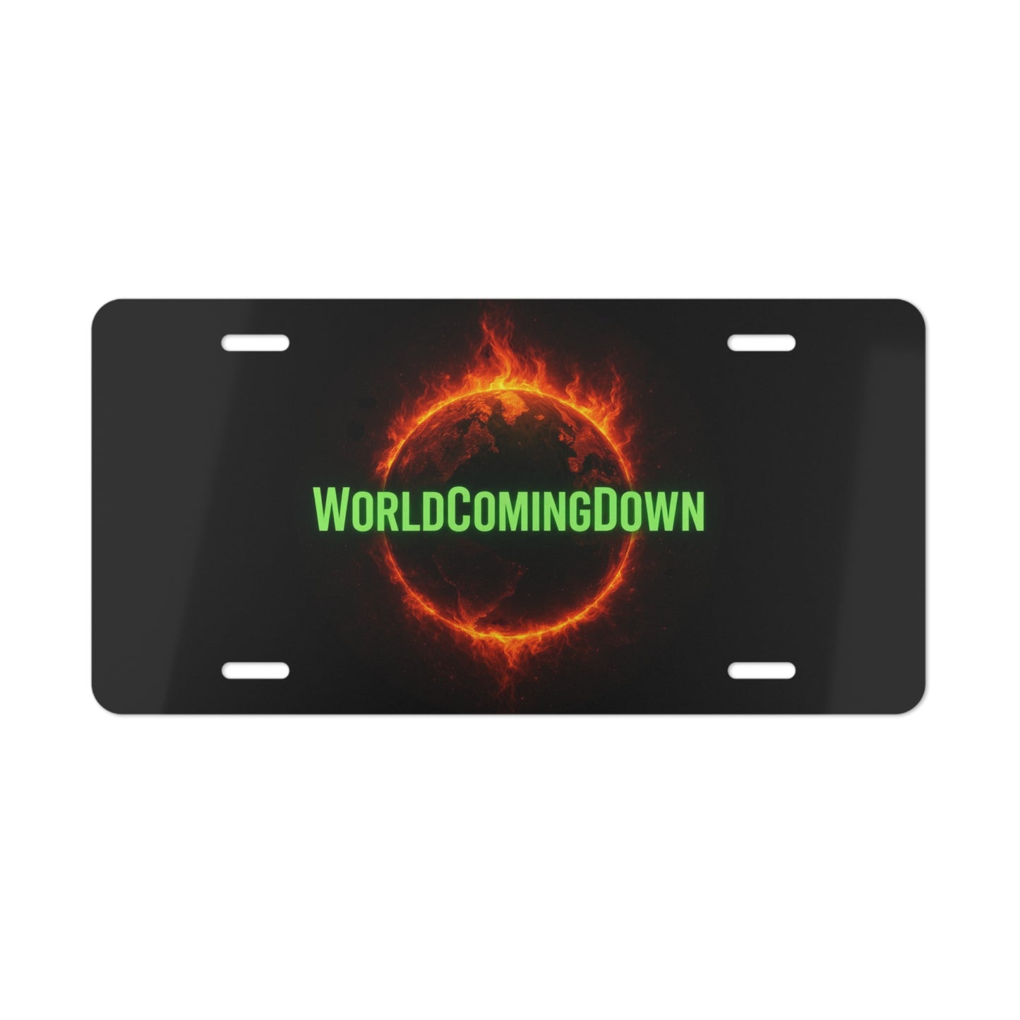 World Coming Down Vanity Plate