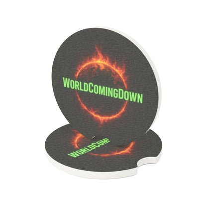 Soapstone Car Coaster — World Coming Down Design