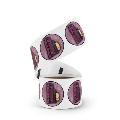 Purple Toaster Sticker Roll