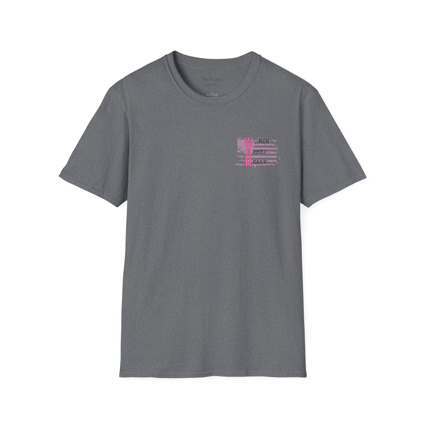 Women Armed & Ready Pink USA Flag T-Shirt