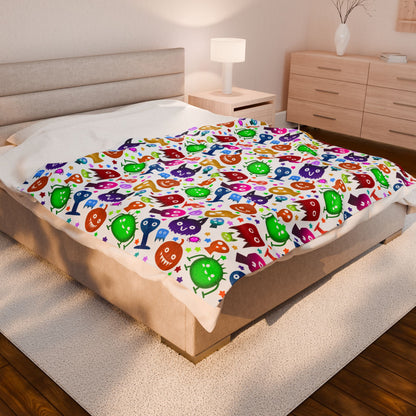 Colorful Halloween Plush Blanket