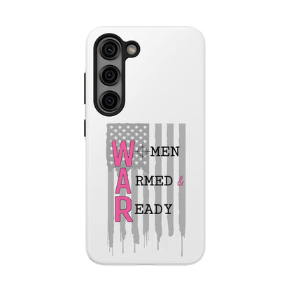 Women Armed & Ready Phone Case - Vertical Flag
