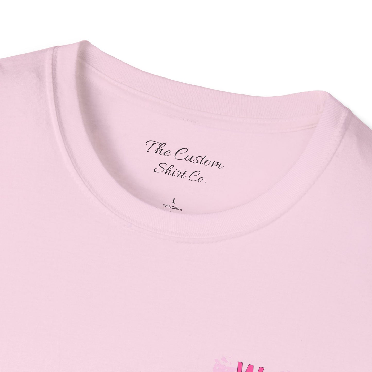 Women Armed & Ready Pink USA Flag Front Print Only T-Shirt