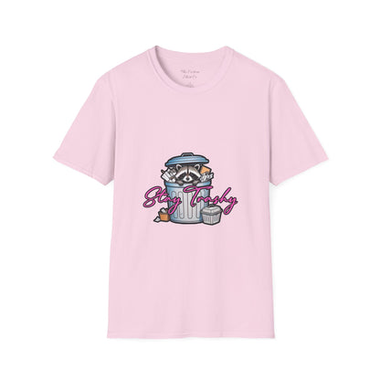 Stay Trashy T-Shirt - Cute Raccoon Design