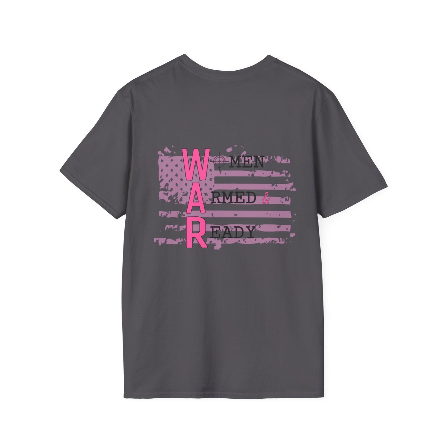 Women Armed & Ready Pink USA Flag T-Shirt