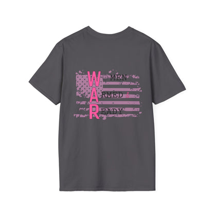 Women Armed & Ready Pink USA Flag T-Shirt