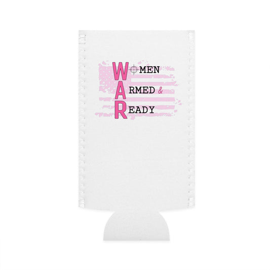 Women Armed & Ready Slim Can Cooler