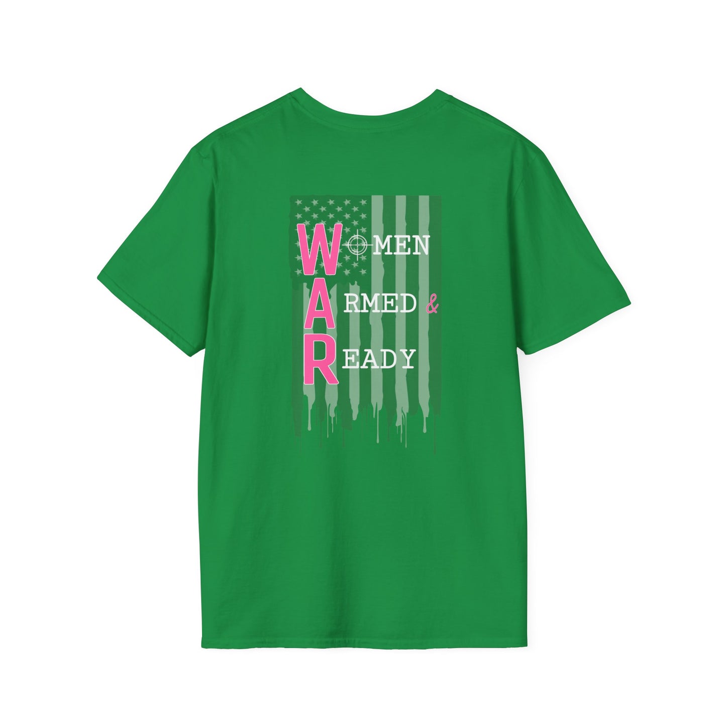 Women Armed & Ready Black USA Flag T-Shirt