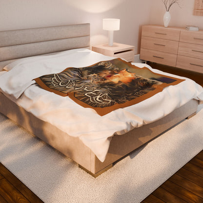 Personalized Velveteen Plush Blanket with Pet Design - Cozy Home Gift for Dog Lovers