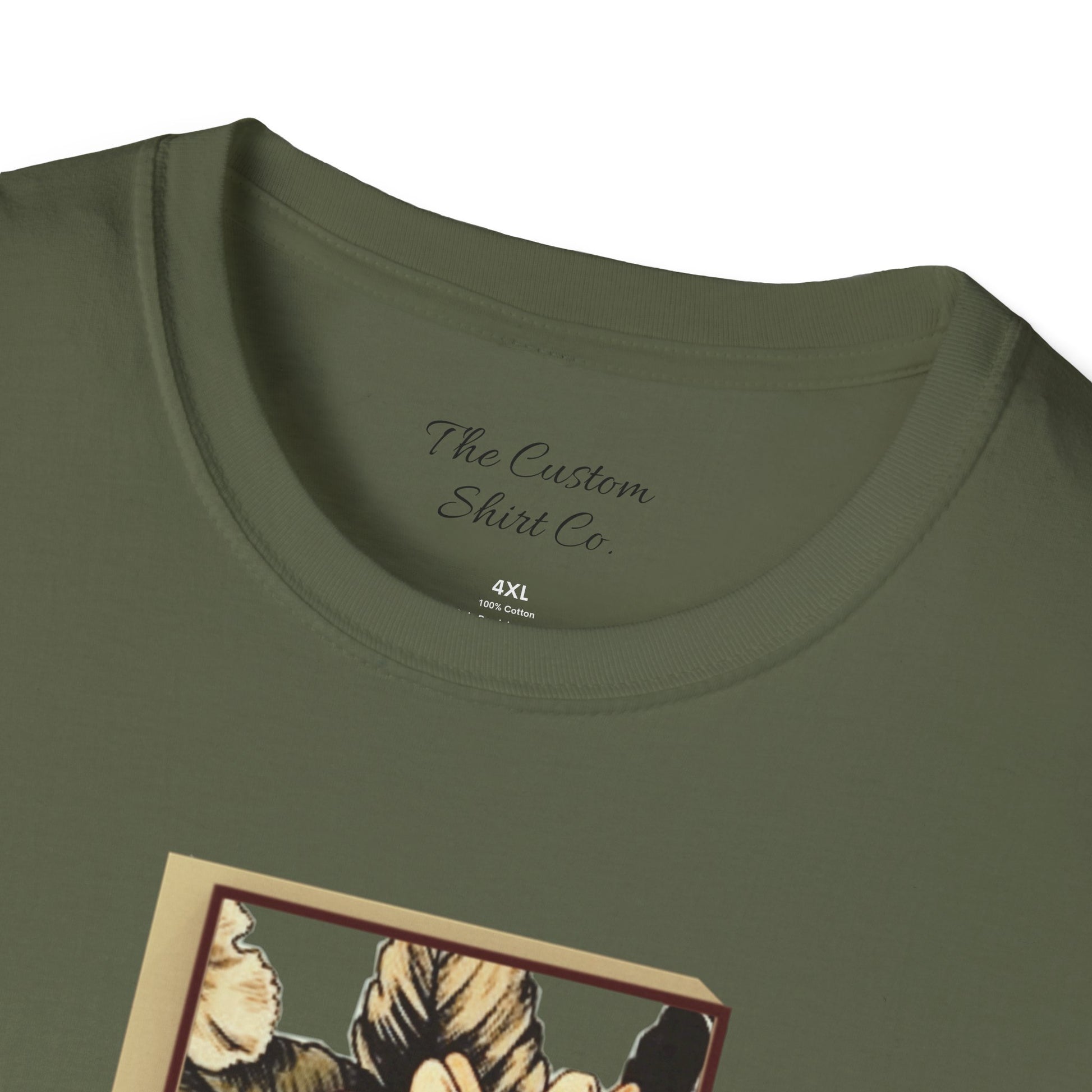 custom vintage flower shirt green neck