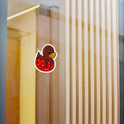 Chocolate Covered Strawberry Duck Kiss-Cut Vinyl Decal