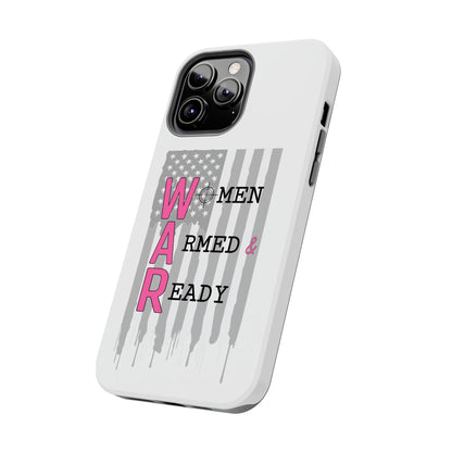 Women Armed & Ready Phone Case - Vertical Flag