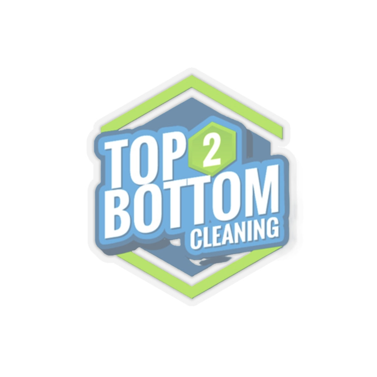 Top 2 Bottom Cleaning Kiss-Cut Stickers - Perfect for Home and Office Decor