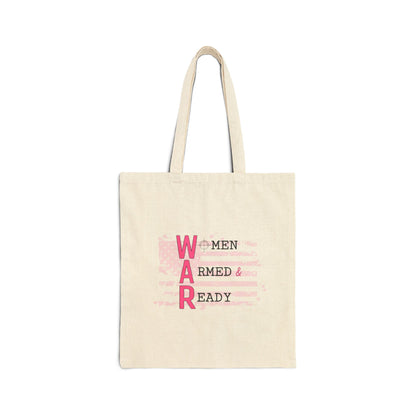 Women Armed & Ready Cotton Canvas Tote Bag