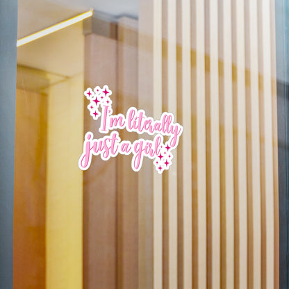I'm Just A Girl Kiss-Cut Vinyl Decal