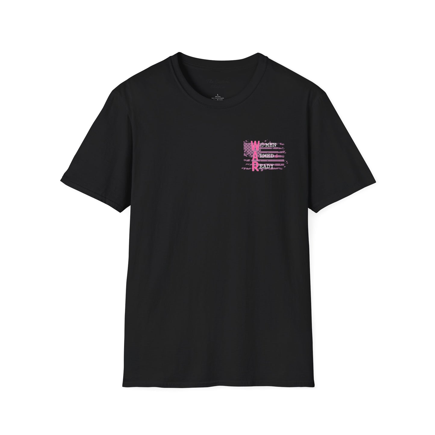 Women Armed & Ready Pink USA Flag T-Shirt