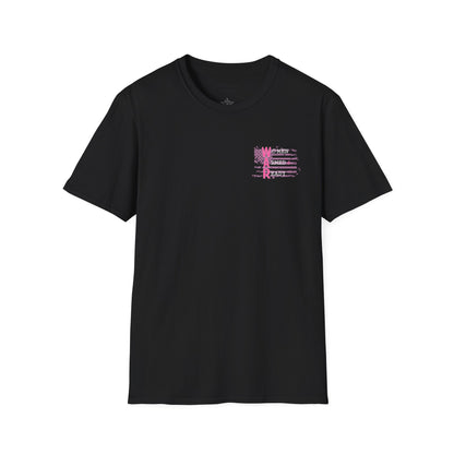 Women Armed & Ready Pink USA Flag T-Shirt