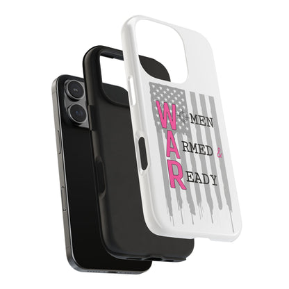Women Armed & Ready Phone Case - Vertical Flag