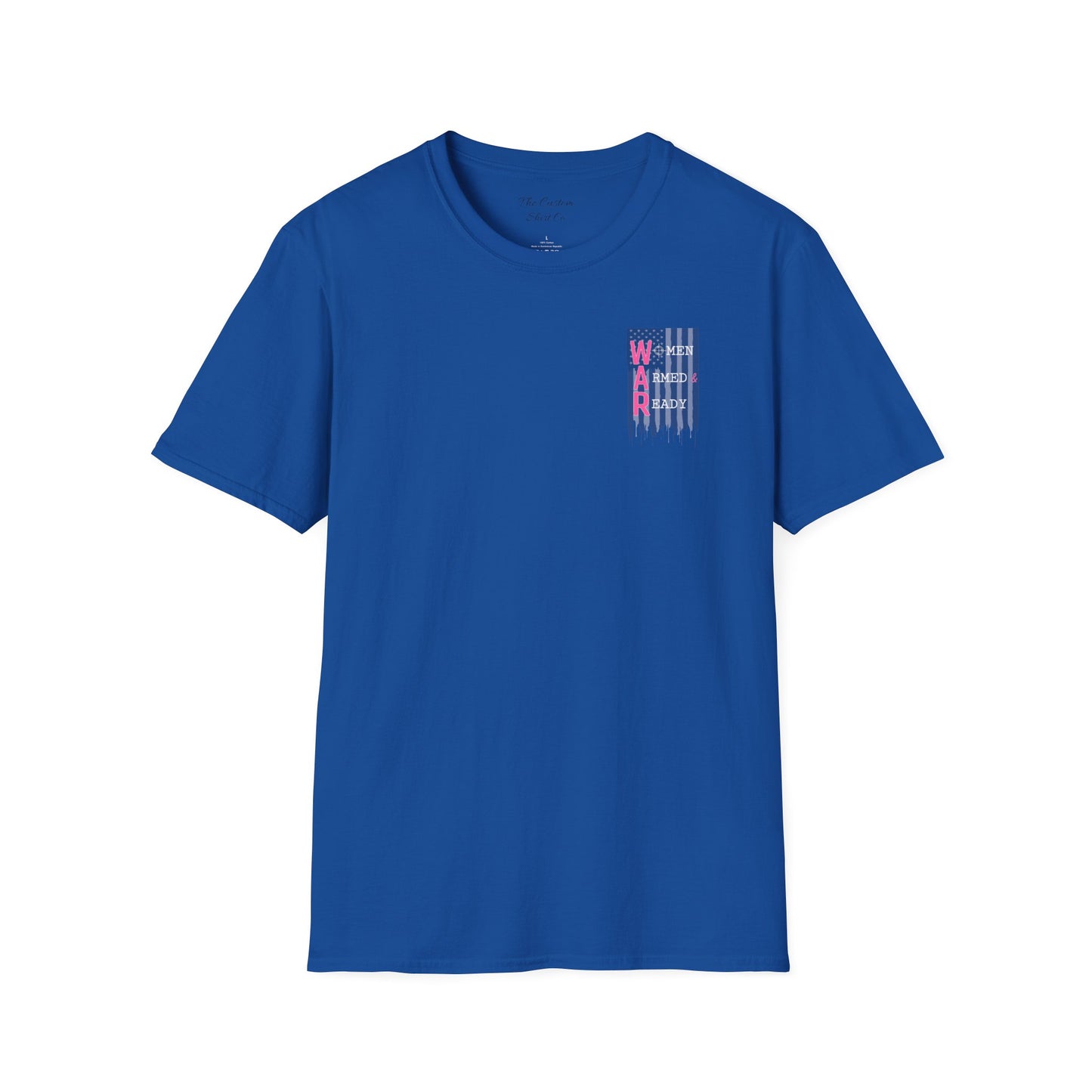 Women Armed & Ready Black USA Flag T-Shirt