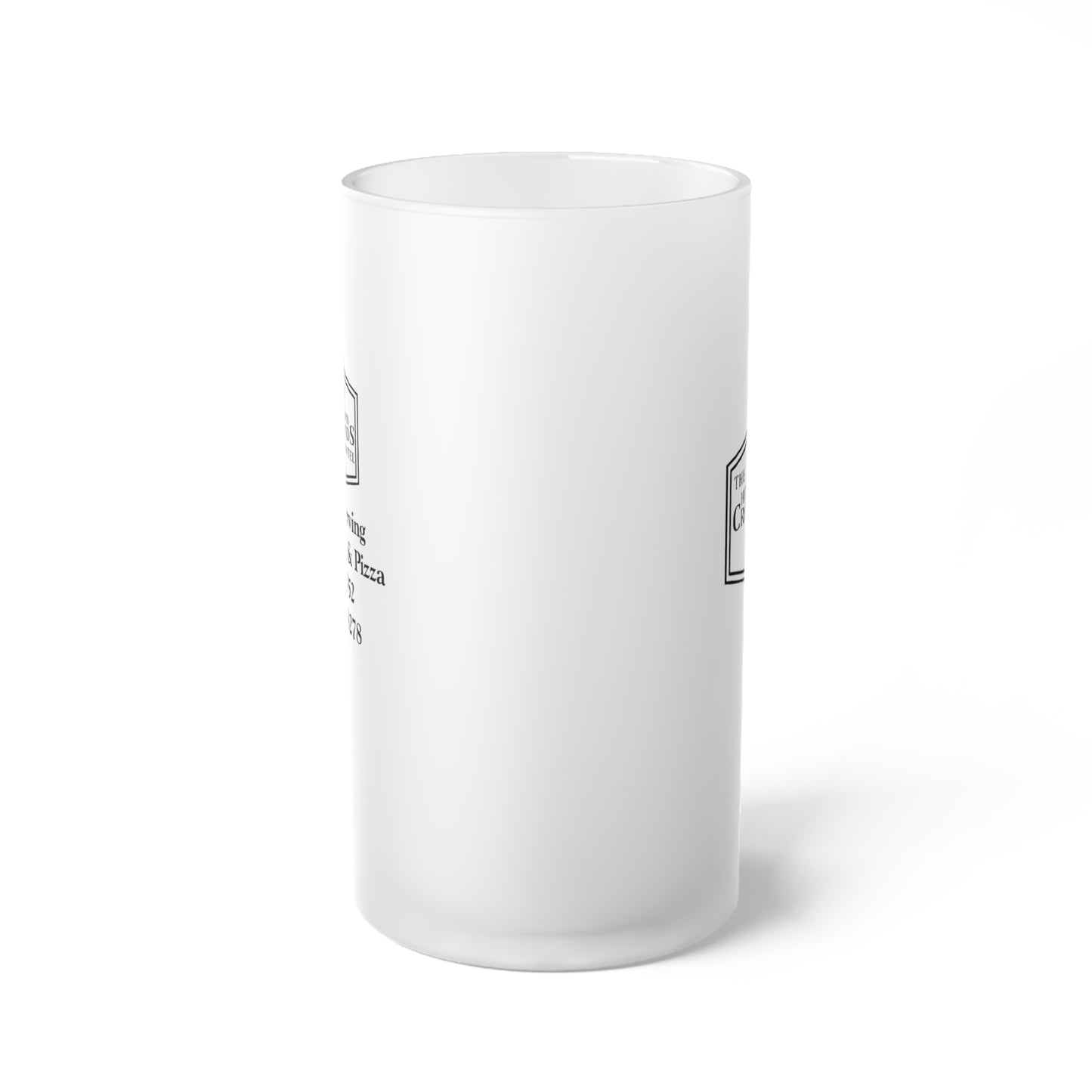 Frosted Glass Beer Mug 16oz - Hellertown Crossroads Hotel