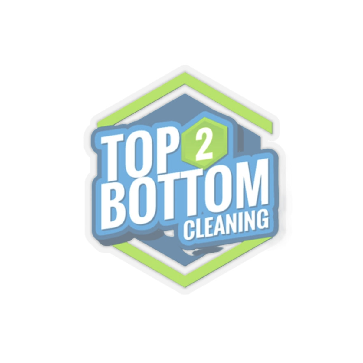 Top 2 Bottom Cleaning Kiss-Cut Stickers - Perfect for Home and Office Decor