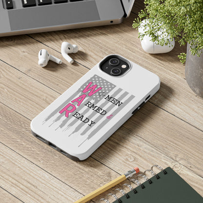 Women Armed & Ready Phone Case - Vertical Flag