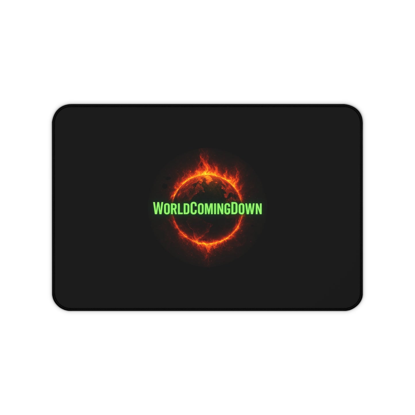 World Coming Down Fiery Eclipse Gaming Desk Mat