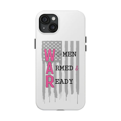 Women Armed & Ready Phone Case - Vertical Flag