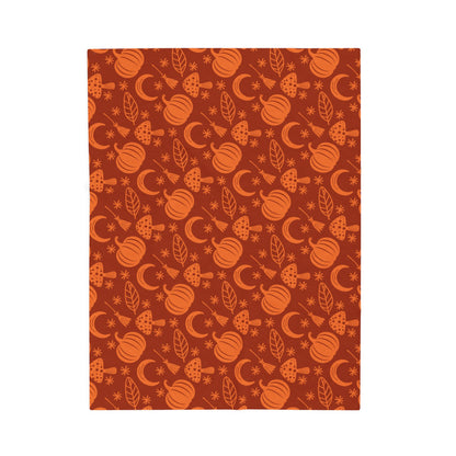 Pumpkin Pattern Fall Velveteen Plush Blanket