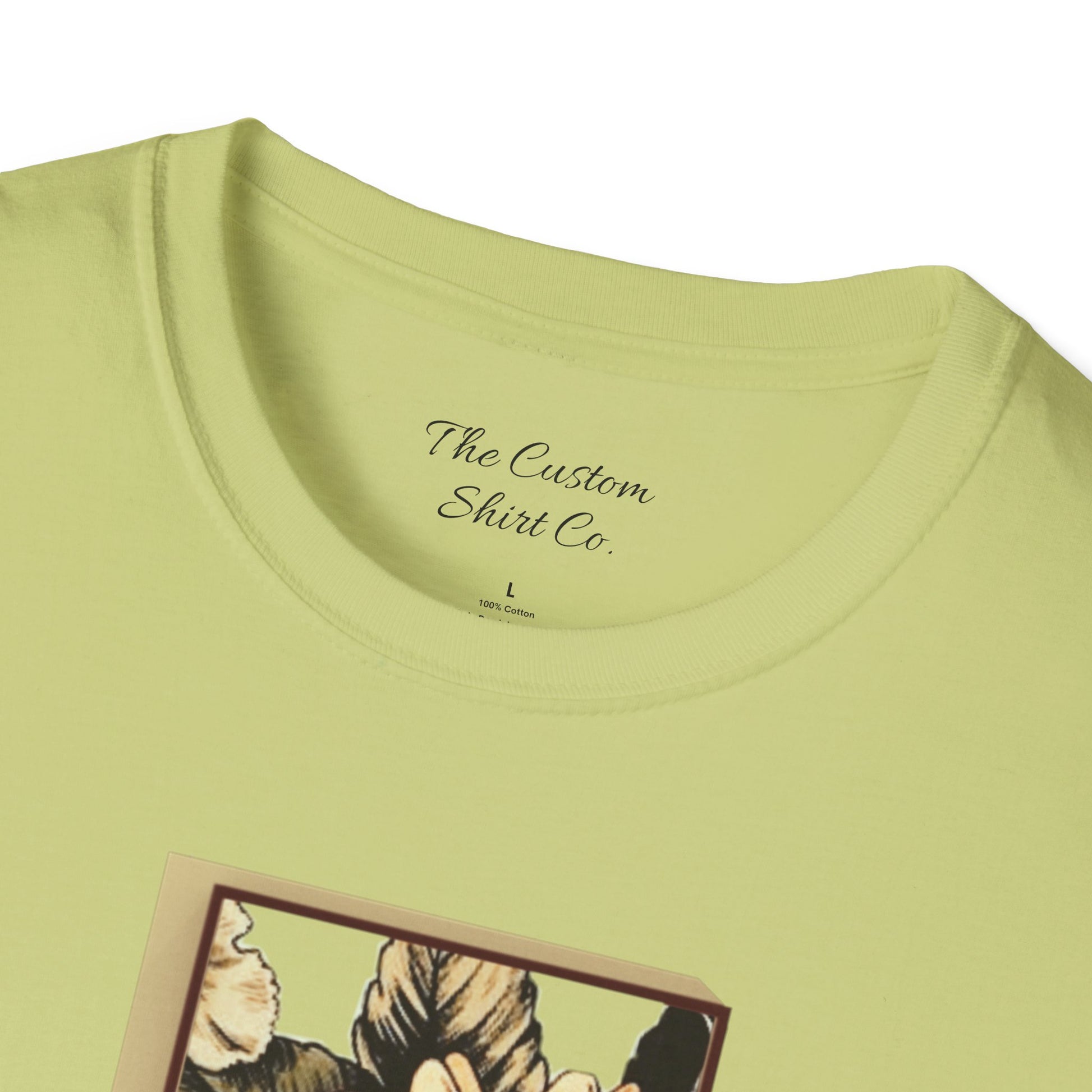 custom vintage flower shirt yellow green neck