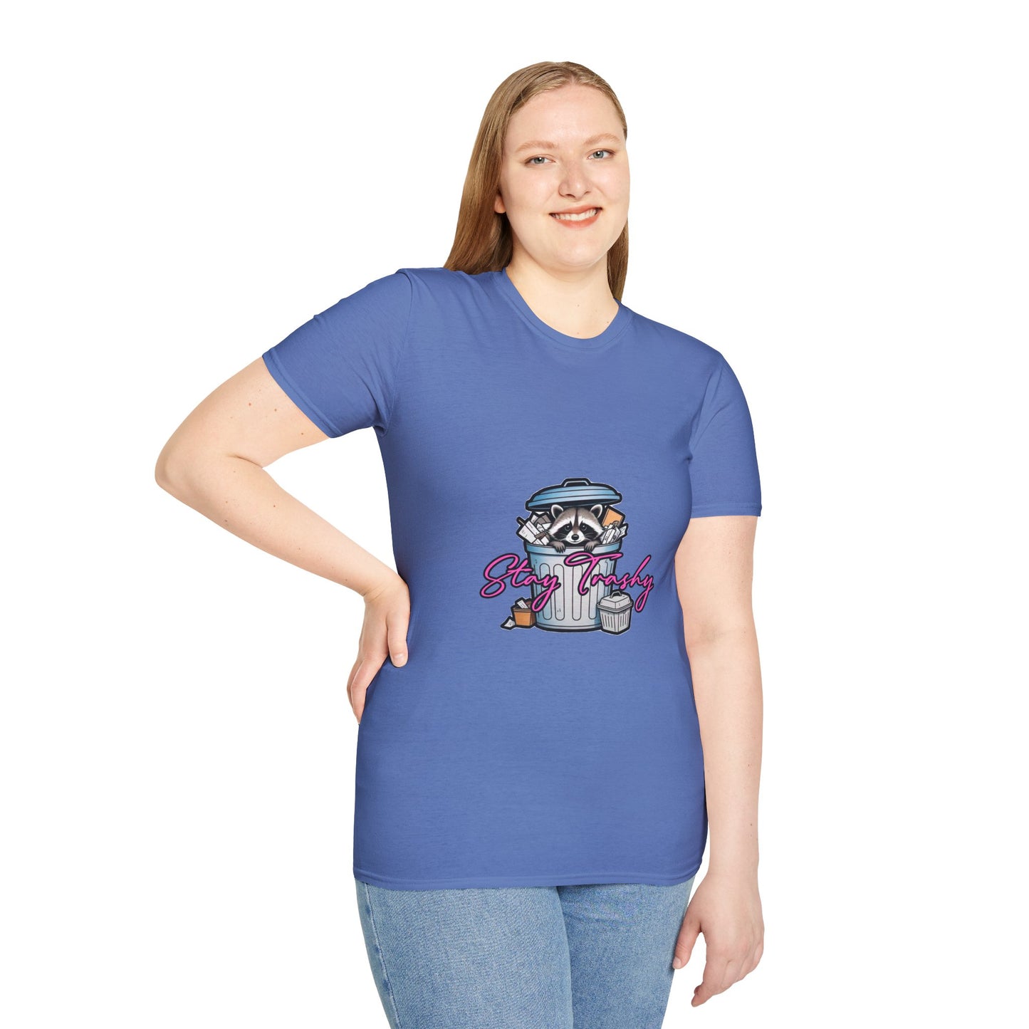 Stay Trashy T-Shirt - Cute Raccoon Design