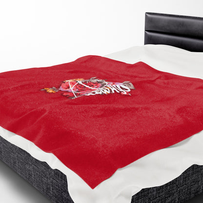 Gryffindor Floral 'Always' Design - Cozy Velveteen Plush Blanket