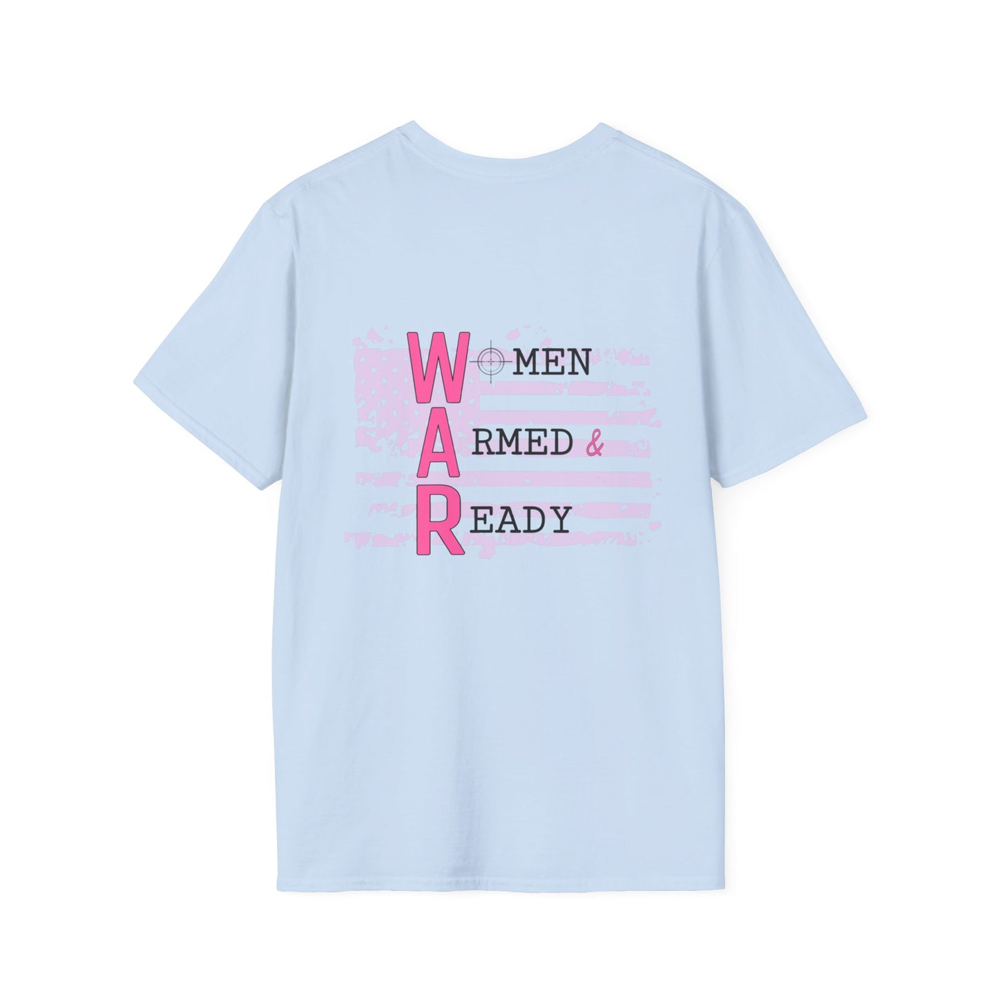 Women Armed & Ready Pink USA Flag T-Shirt