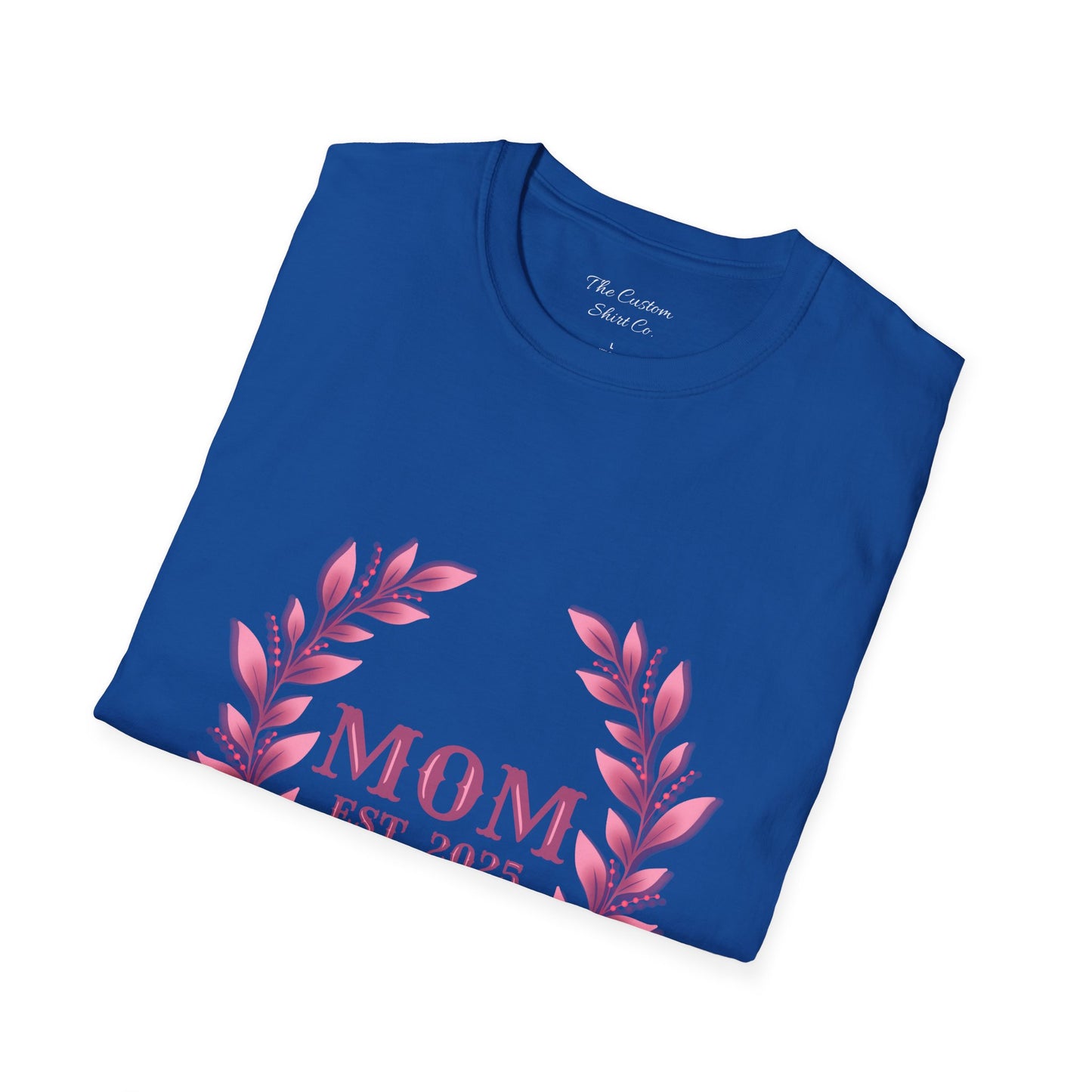 Mom Est. 2025 Floral Wreath T-Shirt