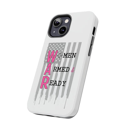 Women Armed & Ready Phone Case - Vertical Flag