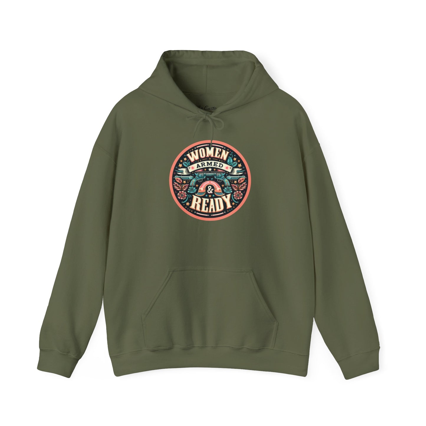 Women Armed & Ready Digital Design Hooded Sweatshirt