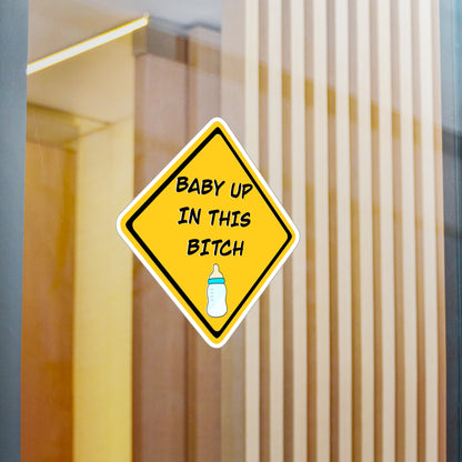 Funny Baby Warning Sticker, Vinyl Decal