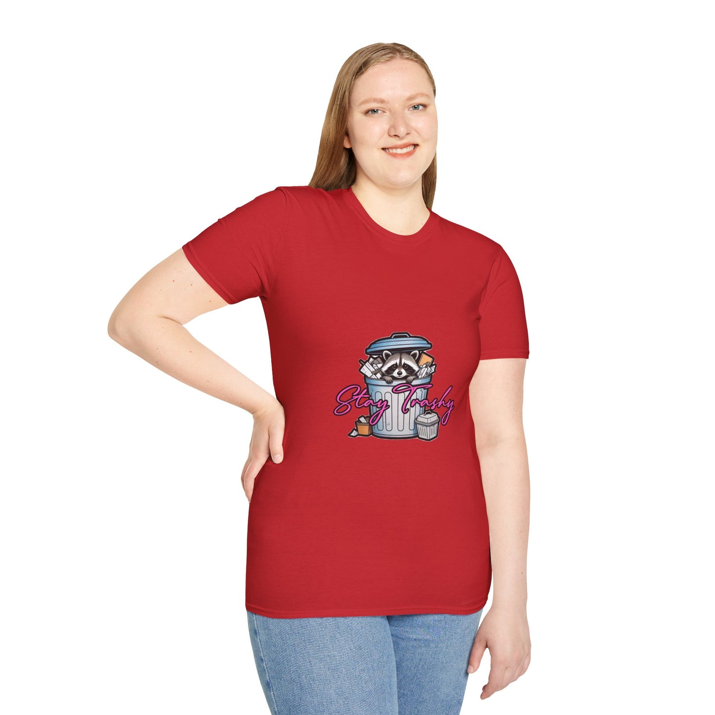 Stay Trashy T-Shirt - Cute Raccoon Design