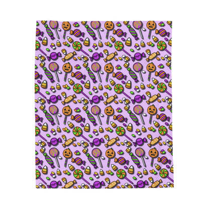 Halloween Candy Velveteen Plush Blanket